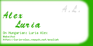 alex luria business card